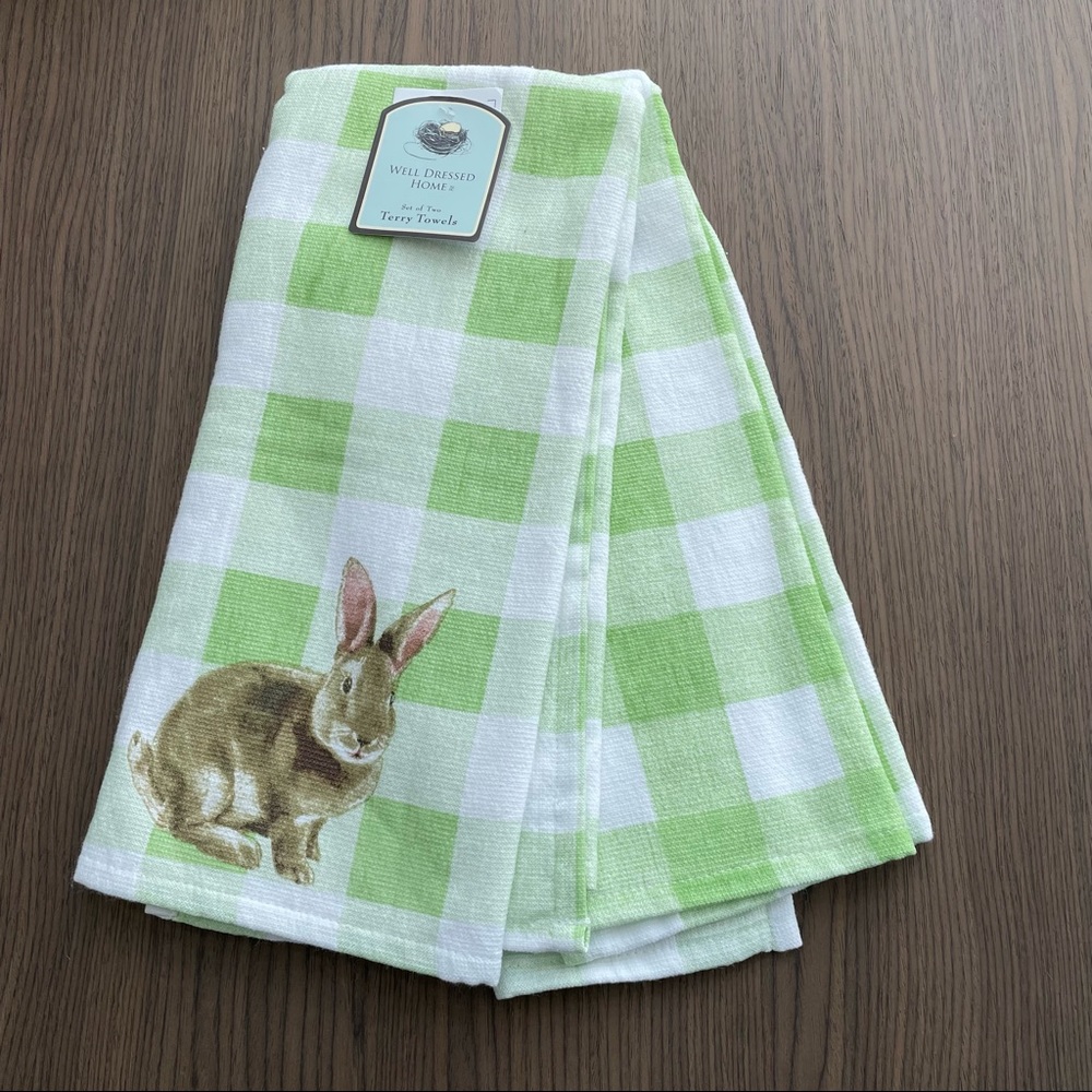 Easter Bunny Rabbit Terry Towel Set from Well Dressed Home